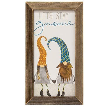 Let's Stay Gnome Framed Print - The Fox Decor